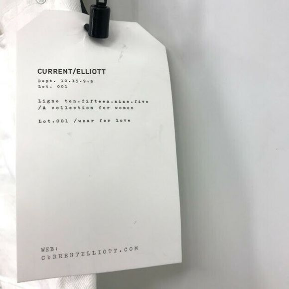 Current/Elliott The Boyfriend Shorts 24 White NWT - Picture 10 of 12